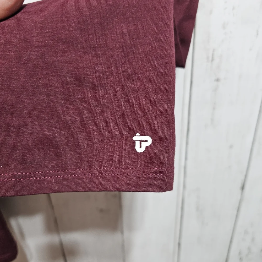 PACT Leggings Women's Maroon Organic Cotton Stretch Size Large Mid-Rise. - Picture 3 of 5